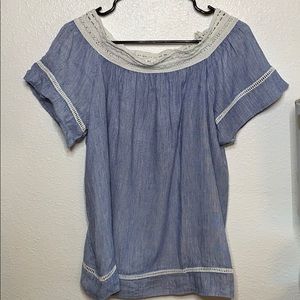 EUC Como Vintage Off-Shoulder Shirt